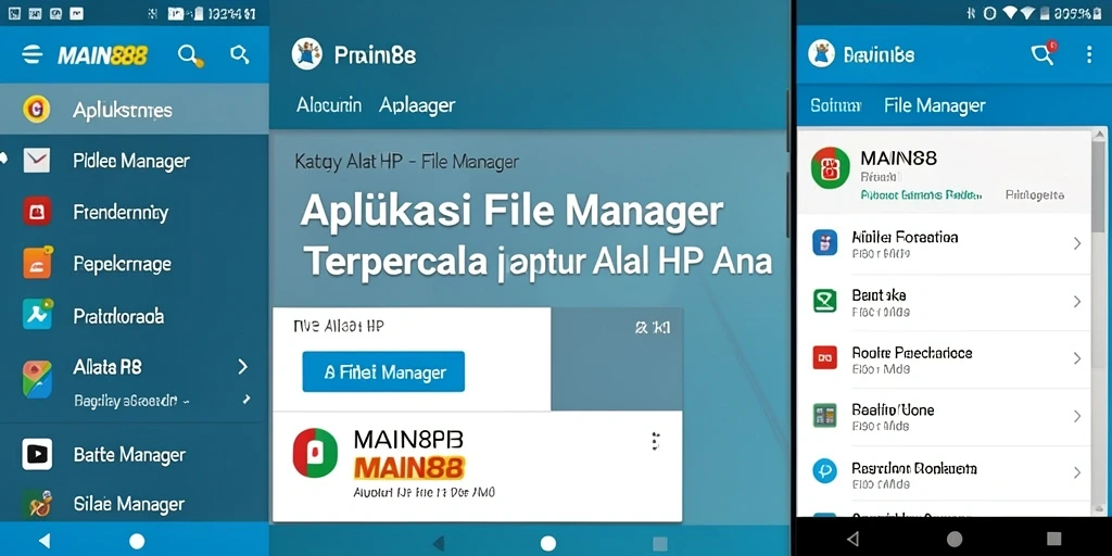 Antarmuka aplikasi MAIN88 yang sederhana dan intuitif.
