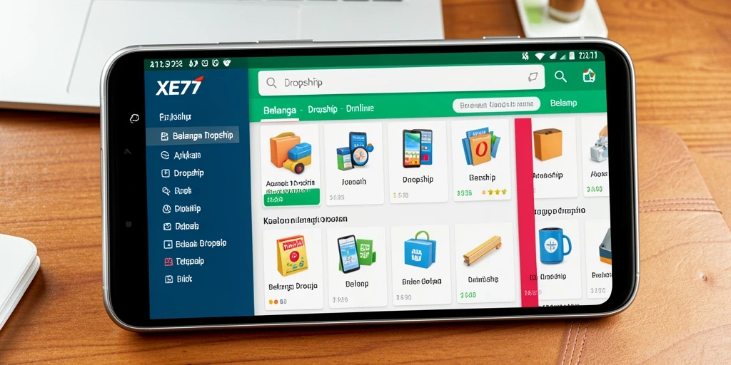 Tampilan antarmuka XE77 yang modern dan fungsional untuk Dropship.