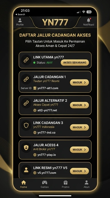 Tampilan link alternatif yn777