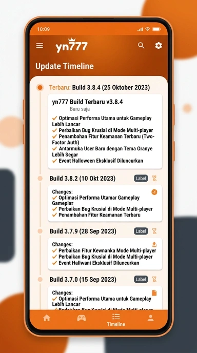 Tampilan riwayat versi yn777
